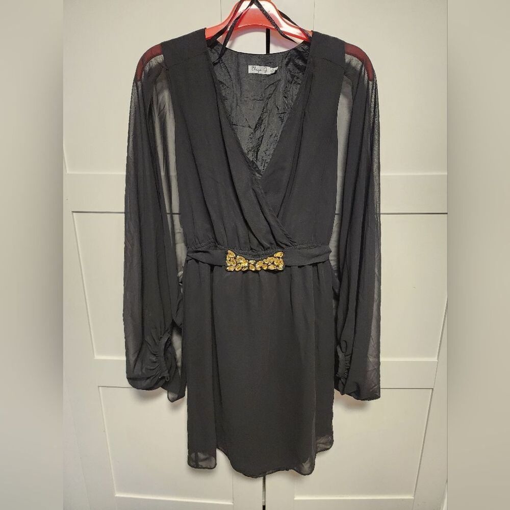 Eliza J Royal Collection Black Cocktail Sheath Dress